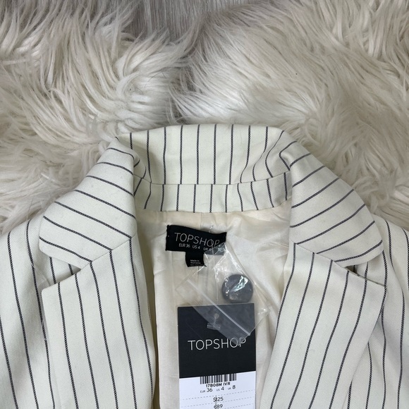 Topshop Pinstripe Corset‎ Blazer - Picture 4 of 8